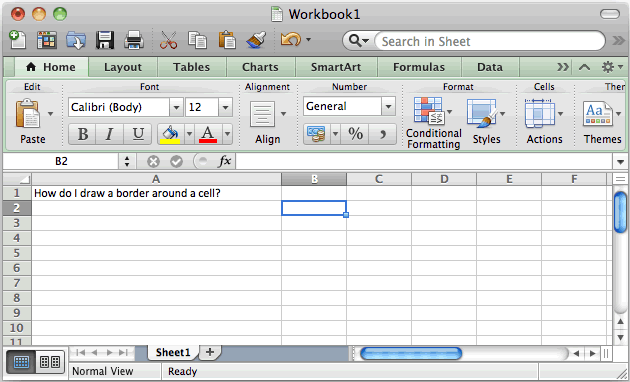 insert line in excel cell for mac